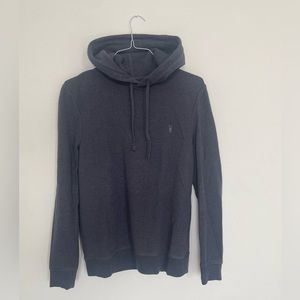 Allsaints Raven Pullover Hoodie, Navy Blue, S